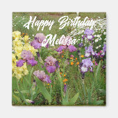 Lila Iris Irises Garden Blume Blumengeburt Magnet (Vorne)