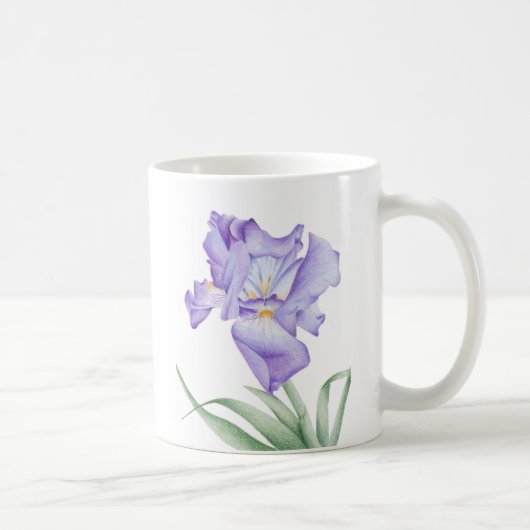 Lila Iris Kaffeetasse (Rechts)
