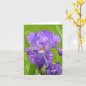 Lila Iris Karte (Gelbe Blume)