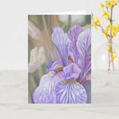 Lila Iris Karte (Gelbe Blume)