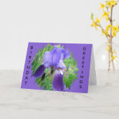 Lila Iris Karte (Gelbe Blume)