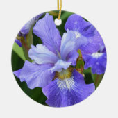 Lila Iris Keramik Ornament (Vorne)