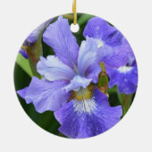 Lila Iris Keramik Ornament (Hinten)