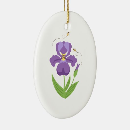 Lila Iris Keramikornament (Rechts)