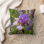 Lila Iris Kissen (Decke)