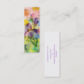 "Lila Iris-" kleines Lesezeichen Mini Visitenkarte (Vorne/Hinten)