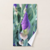 lila Iris-Knoten Badhandtuch Set (Handtuch)