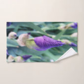 lila Iris-Knoten Badhandtuch Set (Handtuch)