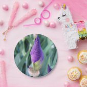 lila Iris-Knoten Pappteller (Party)