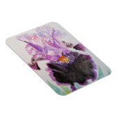 Lila Iris Kunst Blume Wasserfarbenes Magnet (Rechte Seite)