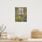 Lila Iris Kunstblumen Blumenposter Poster (Küche)