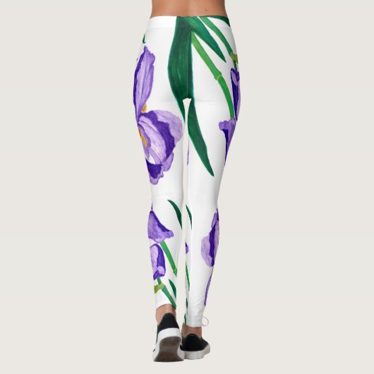 Lila Iris-Leggings Leggings (Rückseite)