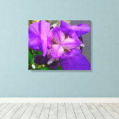 Lila Iris-Leinwand Leinwanddruck (Insitu (Holzboden))