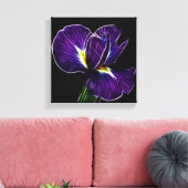 Lila Iris-Leinwand Leinwanddruck (Insitu (Wohnzimmer))