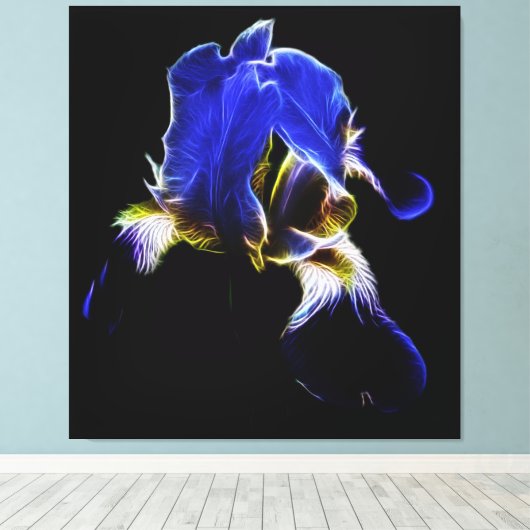 Lila Iris Leinwanddruck (Insitu (Holzboden))