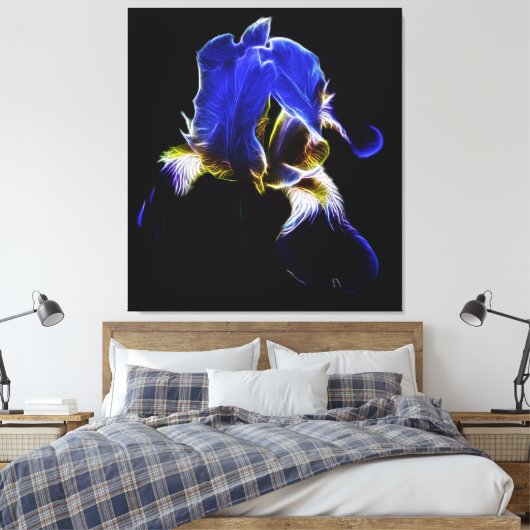Lila Iris Leinwanddruck (Insitu (Schlafzimmer))