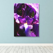 Lila Iris Leinwanddruck (Insitu (Holzboden))