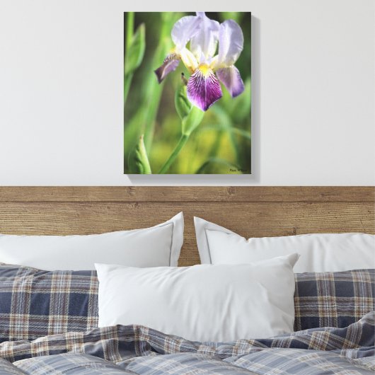 Lila Iris Leinwanddruck (Insitu (Schlafzimmer))
