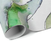 Lila Iris löst Blume Watercolor Wrapping Geschenkpapier (Rolleneckpunkt)
