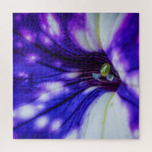 Lila Iris Makro – Lebendige Nahaufnahme-Blumenkuns Puzzle