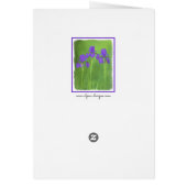 Lila Iris-Malerei - Original Blume Kunst (Hinten)