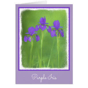 Lila Iris-Malerei - Original Blume Kunst
