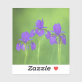 Lila Iris-Malerei - Original Blume Kunst Aufkleber (Blatt)