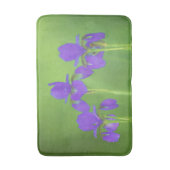Lila Iris-Malerei - Original Blume Kunst Badematte (Vorderseite Vertikal)