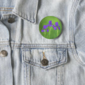 Lila Iris-Malerei - Original Blume Kunst Button (Beispiel)