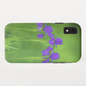 Lila Iris-Malerei - Original Blume Kunst Case-Mate iPhone Hülle (Rückseite (Horizontal))