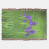 Lila Iris-Malerei - Original Blume Kunst Decke (Vorderseite)