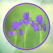 Lila Iris-Malerei - Original Blume Kunst Fensteraufkleber (Blatt 3)