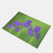 Lila Iris-Malerei - Original Blume Kunst Fußmatte (Schrägansicht)