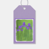 Lila Iris-Malerei - Original Blume Kunst Geschenkanhänger (Rückseite)
