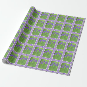 Lila Iris-Malerei - Original Blume Kunst Geschenkpapier