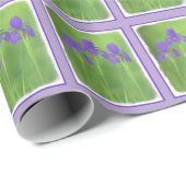 Lila Iris-Malerei - Original Blume Kunst Geschenkpapier (Rolleneckpunkt)