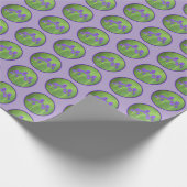 Lila Iris-Malerei - Original Blume Kunst Geschenkpapier (Ecke)