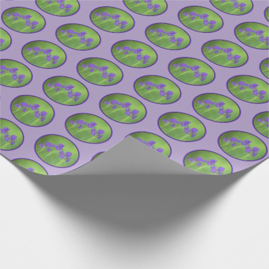 Lila Iris-Malerei - Original Blume Kunst Geschenkpapier (Ecke)