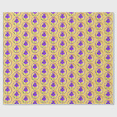 Lila Iris-Malerei - Original Blume Kunst Geschenkpapier (Flach)