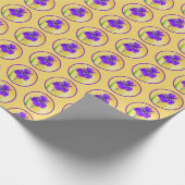 Lila Iris-Malerei - Original Blume Kunst Geschenkpapier (Ecke)