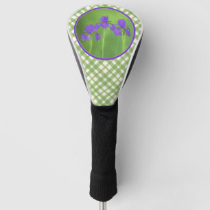 Lila Iris-Malerei - Original Blume Kunst Golf Headcover