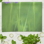Lila Iris-Malerei - Original Blume Kunst Handtuch (Gefaltet)