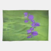 Lila Iris-Malerei - Original Blume Kunst Handtuch (Horizontal)