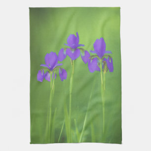 Lila Iris-Malerei - Original Blume Kunst Handtuch