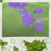 Lila Iris-Malerei - Original Blume Kunst Handtuch (Gefaltet)