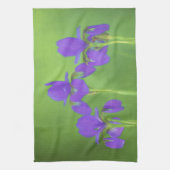 Lila Iris-Malerei - Original Blume Kunst Handtuch (Vertikal)