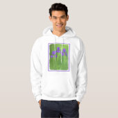 Lila Iris-Malerei - Original Blume Kunst Hoodie (Vorne ganz)
