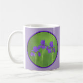 Lila Iris-Malerei - Original Blume Kunst Kaffeetasse (Links)