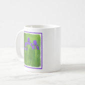 Lila Iris-Malerei - Original Blume Kunst Kaffeetasse (Vorderseite Links)