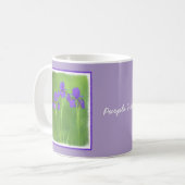 Lila Iris-Malerei - Original Blume Kunst Kaffeetasse (Vorderseite Links)